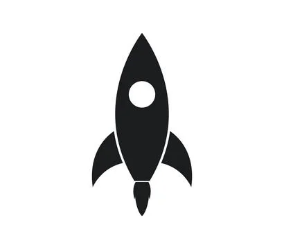 Rocket icon illustrated in vector on white background Stock Illustration