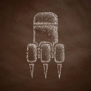 Rocket icon Illustrazione stock