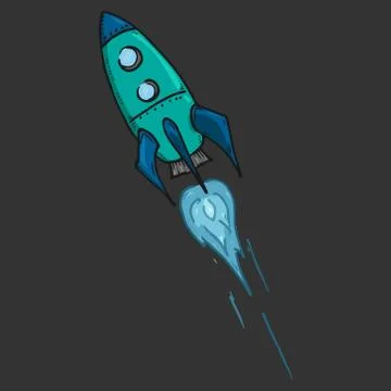 Rocket icon. Stock Illustration