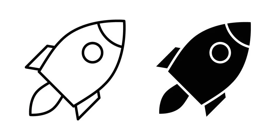 Rocket icon Illustration Eps10 for web or app Stock Illustration