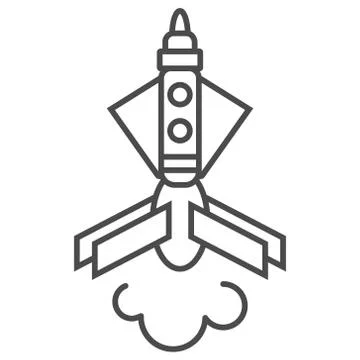 Rocket icon illustration isolated vector sign symbol c Stock Illustration