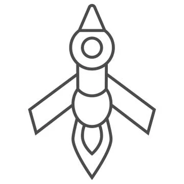 Rocket icon illustration isolated vector sign symbol f Stock Illustration