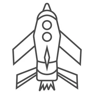Rocket icon illustration isolated vector sign symbol h Stock Illustration