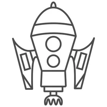 Rocket icon illustration isolated vector sign symbol i Stock Illustration