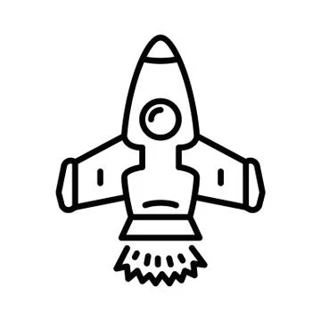 Rocket icon illustration isolated vector sign symbol Illustrazione stock
