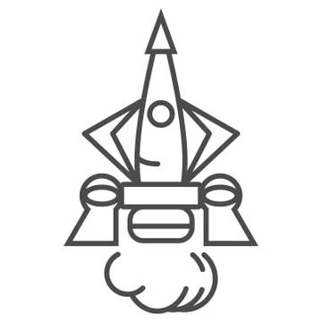 Rocket icon illustration.Vector isolated on white background d Stock Illustration