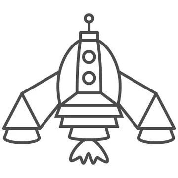 Rocket icon illustration.Vector isolated on white background e Stock Illustration