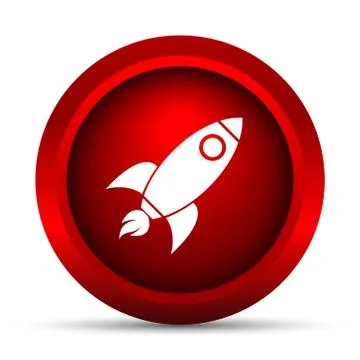 Rocket icon. Internet button on white background.. Stock Illustration
