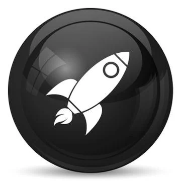 Rocket icon. Internet button on white background.. Stock Illustration