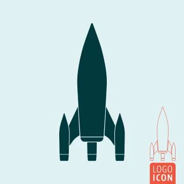 Rocket icon isolated Stock Illustration