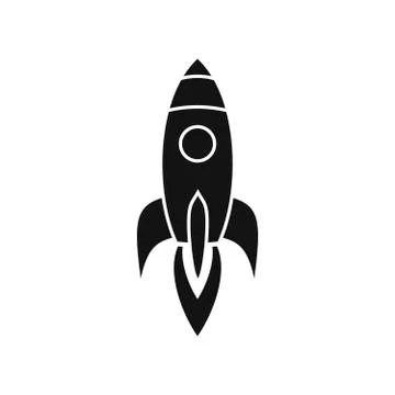 Rocket icon isolated on white background. Vector illustration Stock Illustration