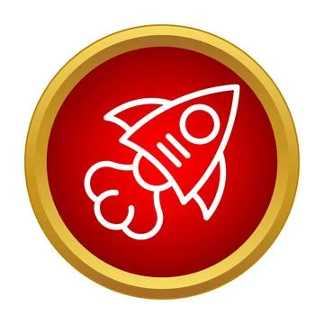 Rocket icon launching concept for startup innovation and speed Stock Illustration