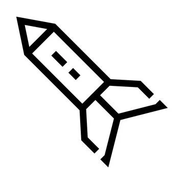 Rocket icon launching to space for new mission Stock Illustration