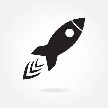 Rocket icon or sign. Start up business symbol. Vector illustration. Stock Illustration