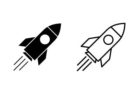 Rocket icon set. Startup icon vector. Stock Illustration