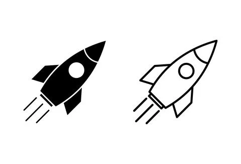 Rocket icon set. Startup icon vector. Stock Illustration