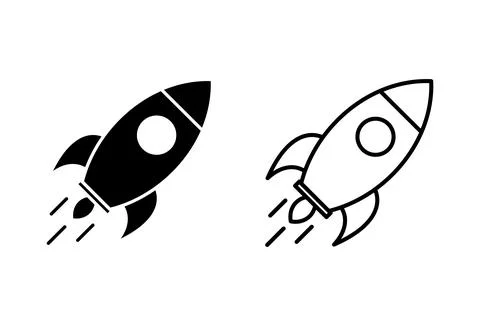 Rocket icon set. Startup icon vector. Stock Illustration