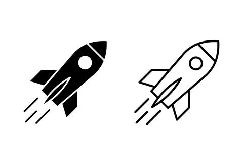 Rocket icon set. Startup icon vector. Stock Illustration