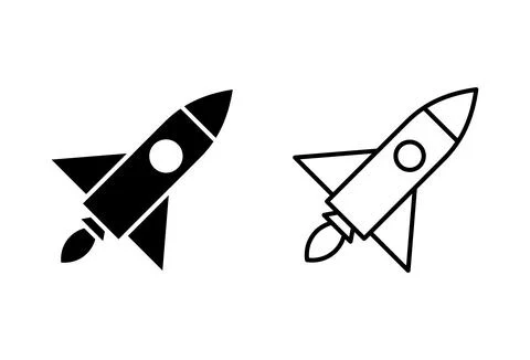 Rocket icon set. Startup icon vector. Illustrazione stock