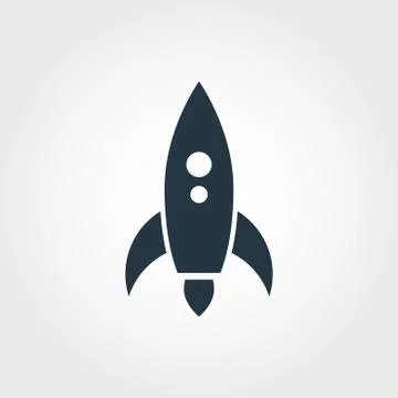 Rocket icon. Simple element illustration. Rocket pixel perfect icon design from Illustrazione stock