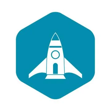 Rocket icon, simple style Stock Illustration