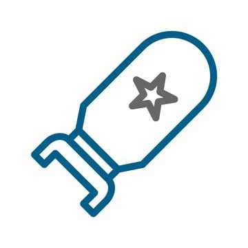 Rocket icon with star. Concept of startup, space, and technology. Stock Illustration