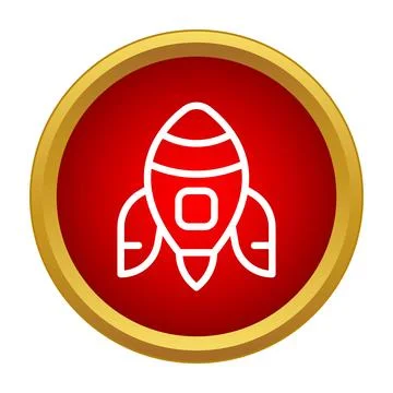 Rocket icon symbolizing startup launch and innovation progress Stock Illustration
