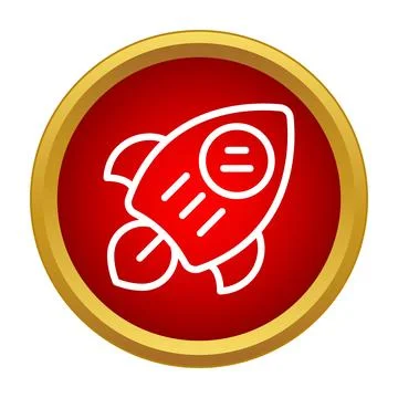 Rocket icon symbolizing startup launch and innovation progress Ilustración de archivo