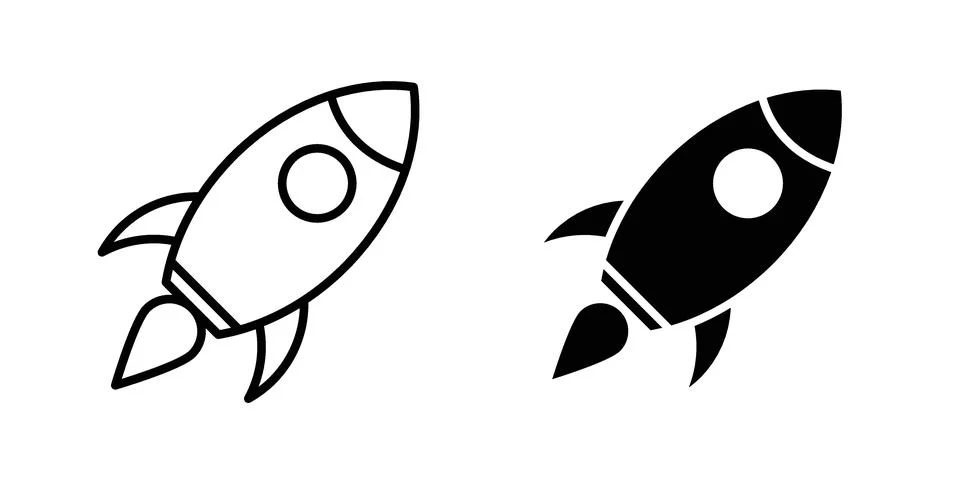 Rocket icon vector design illustrations Stock Illustration