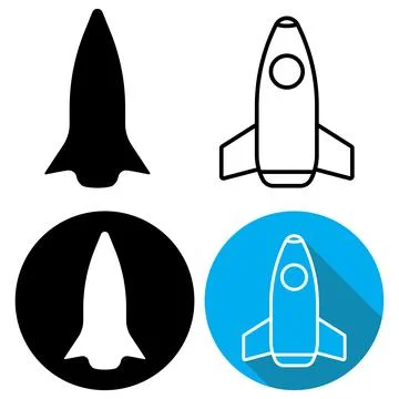 Rocket icon vector Stock Illustration