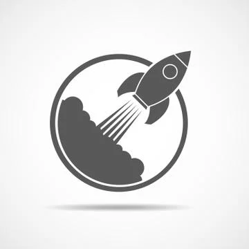 Rocket icon. Vector illustration. Stock Illustration