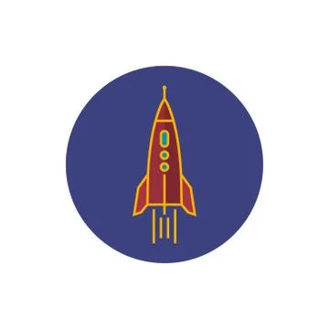 Rocket icon, vector illustration 스톡 일러스트