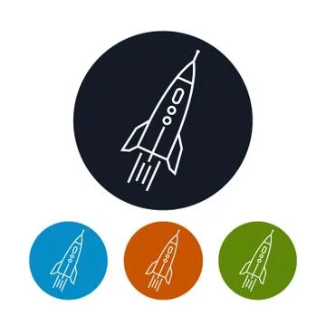 Rocket icon, vector illustration 스톡 일러스트