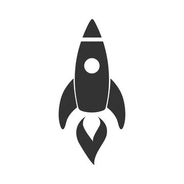 Rocket icon vector illustration isolated on white background Stock Illustration