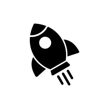 Rocket icon vector illustration. Startup sign and symbol. rocket launcher ico Stock Illustration