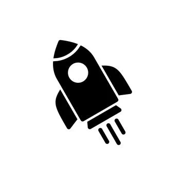 Rocket icon vector illustration. Startup sign and symbol. rocket launcher ico Stock Illustration