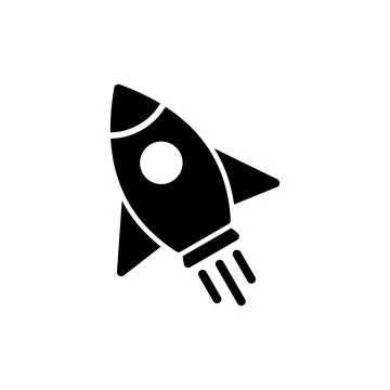 Rocket icon vector illustration. Startup sign and symbol. rocket launcher ico Stock Illustration