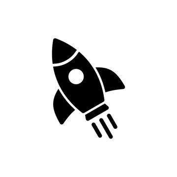 Rocket icon vector illustration. Startup sign and symbol. rocket launcher ico Stock Illustration