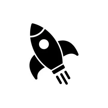 Rocket icon vector illustration. Startup sign and symbol. rocket launcher ico Stock Illustration