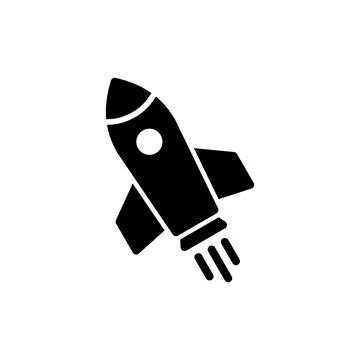 Rocket icon vector illustration. Startup sign and symbol. rocket launcher ico Stock Illustration