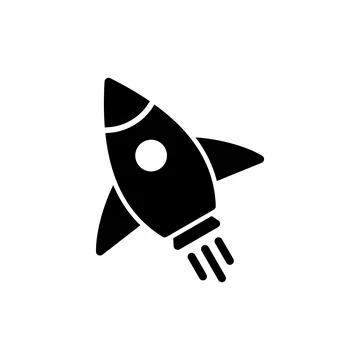 Rocket icon vector illustration. Startup sign and symbol. rocket launcher ico Stock Illustration