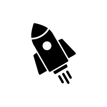 Rocket icon vector illustration. Startup sign and symbol. rocket launcher ico Stock Illustration