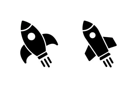 Rocket icon vector illustration. Startup sign and symbol. rocket launcher ico Stock Illustration