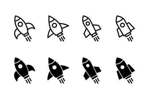 Rocket icon vector illustration. Startup sign and symbol. rocket launcher ico Stock Illustration