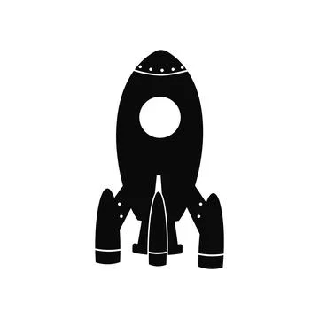 Rocket Icon Vector Logo. Spaceship shuttle Stock Illustration