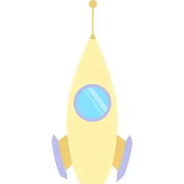 Rocket icon vector space ship launch isolated Stock Illustration