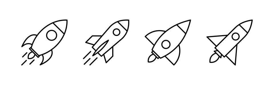 Rocket icon vector. Startup icon vector. Stock Illustration