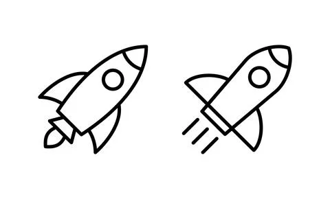 Rocket icon vector. Startup sign and symbol. rocket launcher icon Stock Illustration