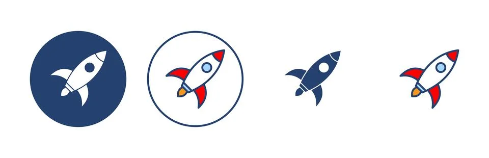 Rocket icon vector. Startup sign and symbol. rocket launcher icon Stock Illustration