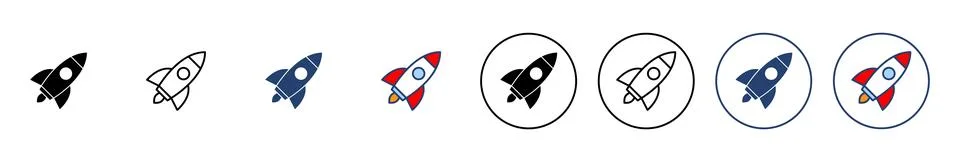 Rocket icon vector. Startup sign and symbol. rocket launcher icon Stock Illustration